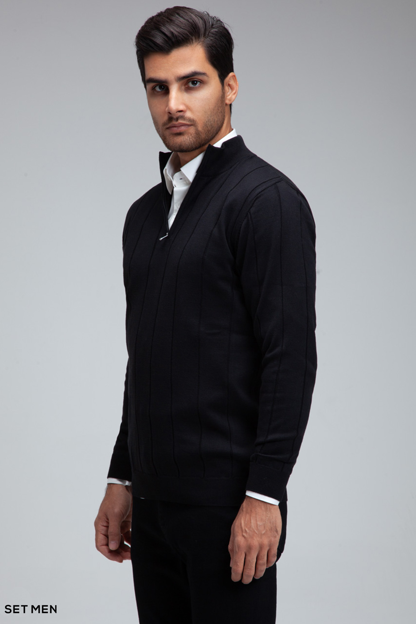 بافت مردانه نیم زیپ دیپلمات