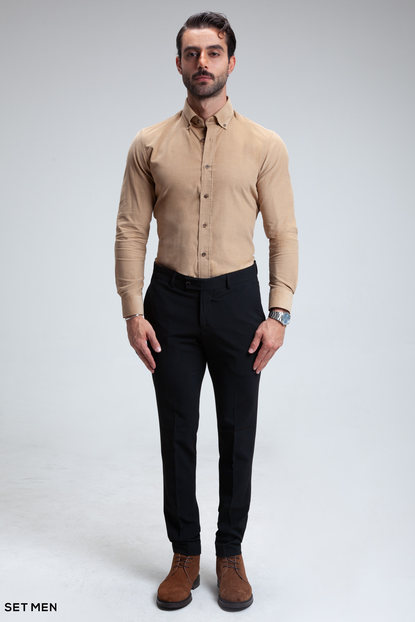 پیراهن مخمل کبریتی