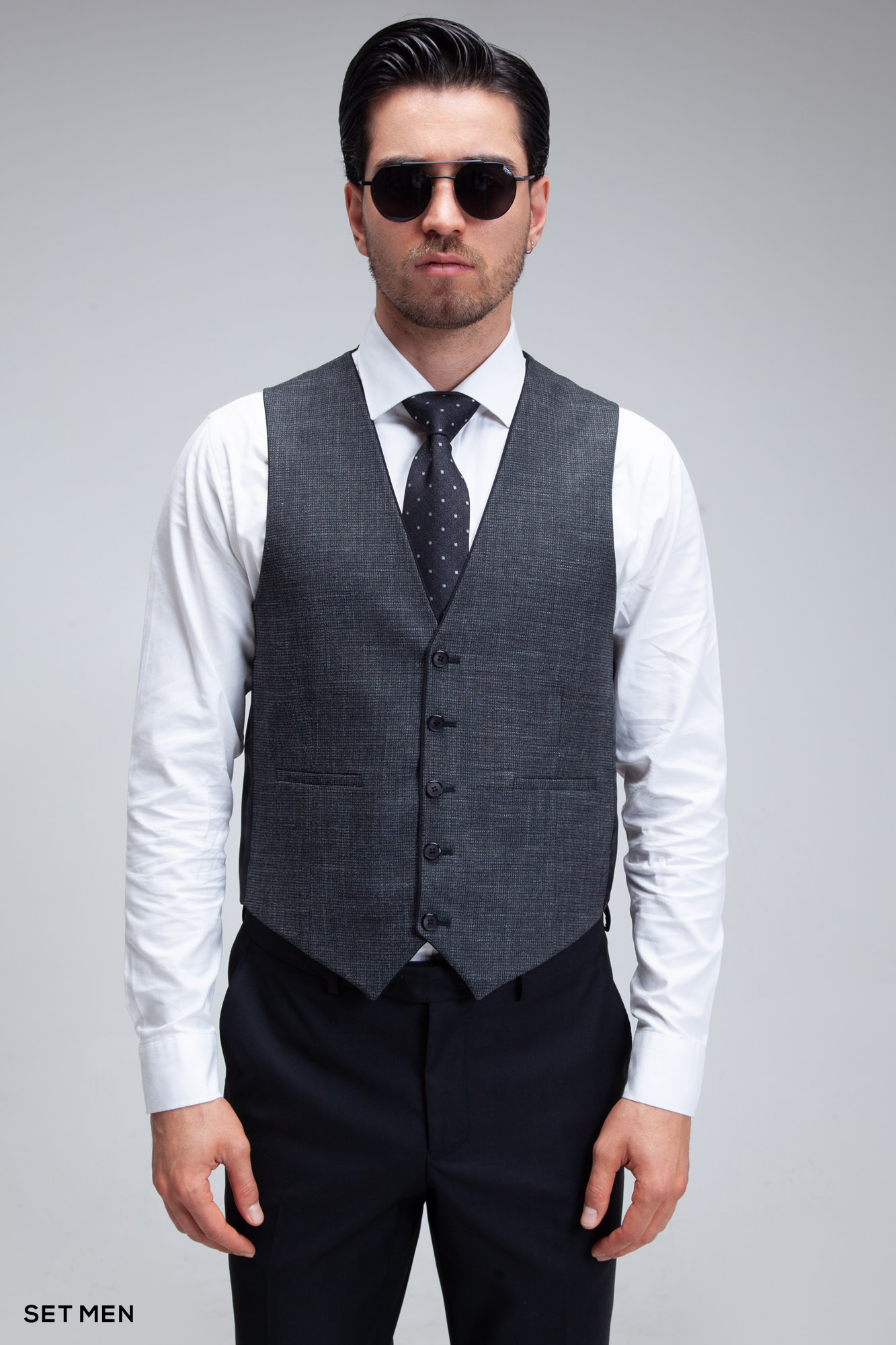 کت و شلوار مردانه سه تکه ژیله دورو