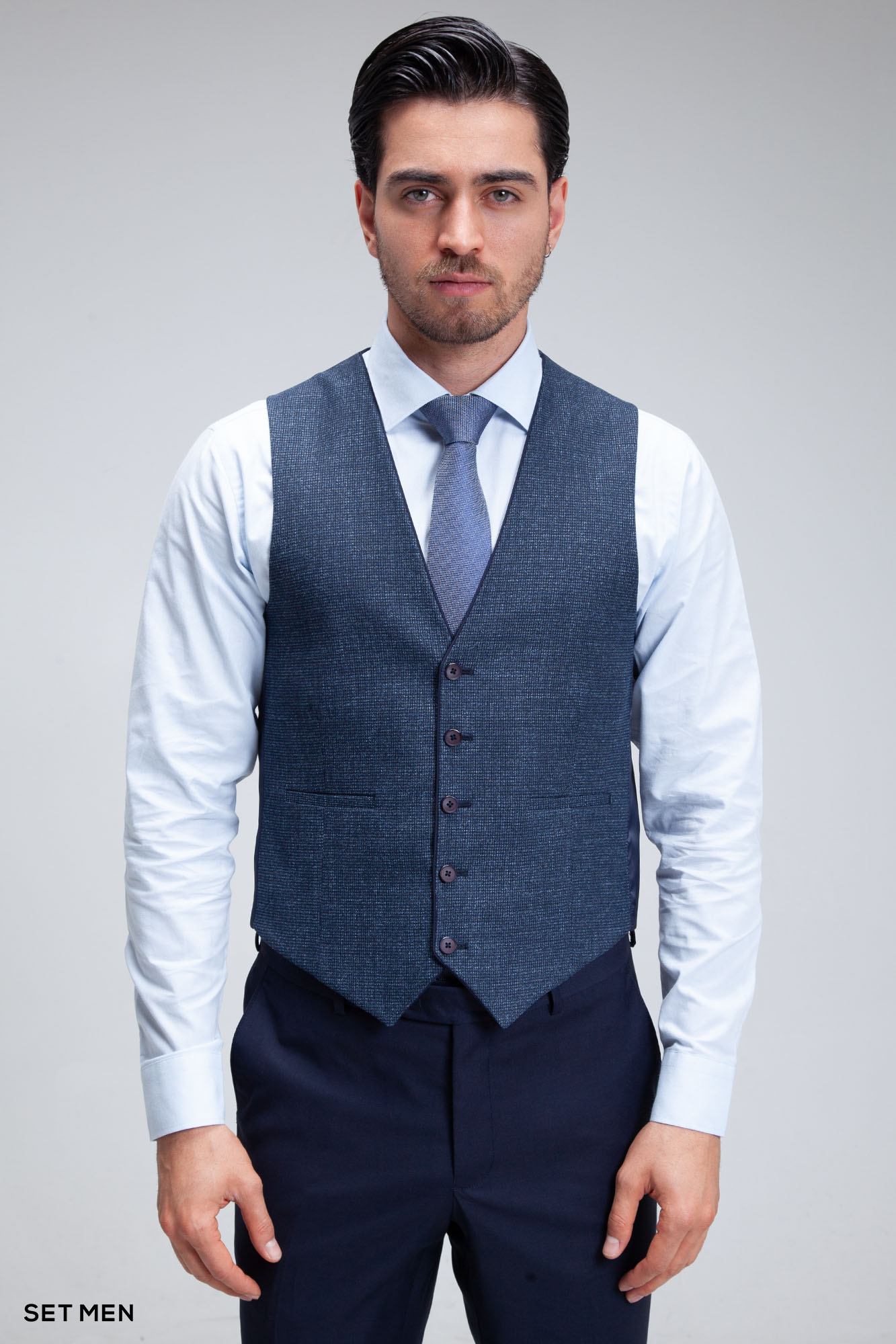 کت و شلوار مردانه سه تکه ژیله دورو