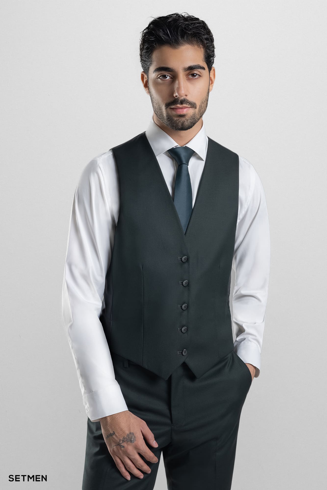 کت و شلوار مردانه سه تکه ژیله دورو