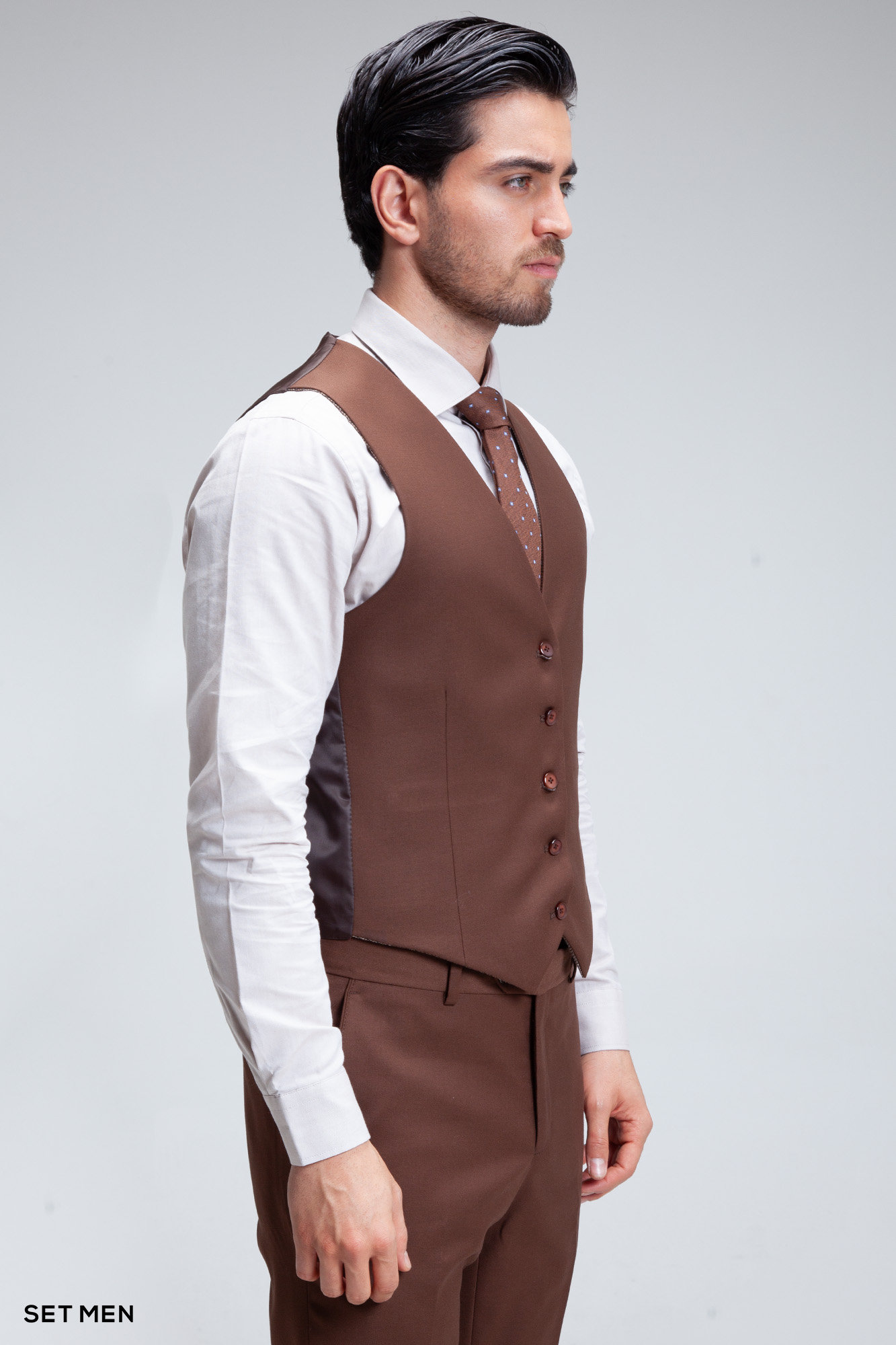 کت و شلوار مردانه سه تکه ژیله دورو