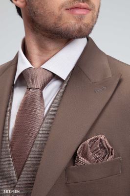 کت و شلوار مردانه سه تکه ژیله دورو