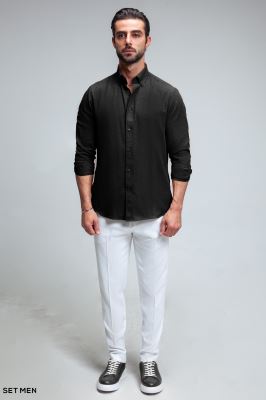 پیراهن مردانه آستین بلند کنفی