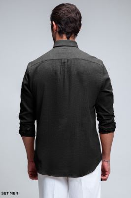 پیراهن مردانه آستین بلند کنفی