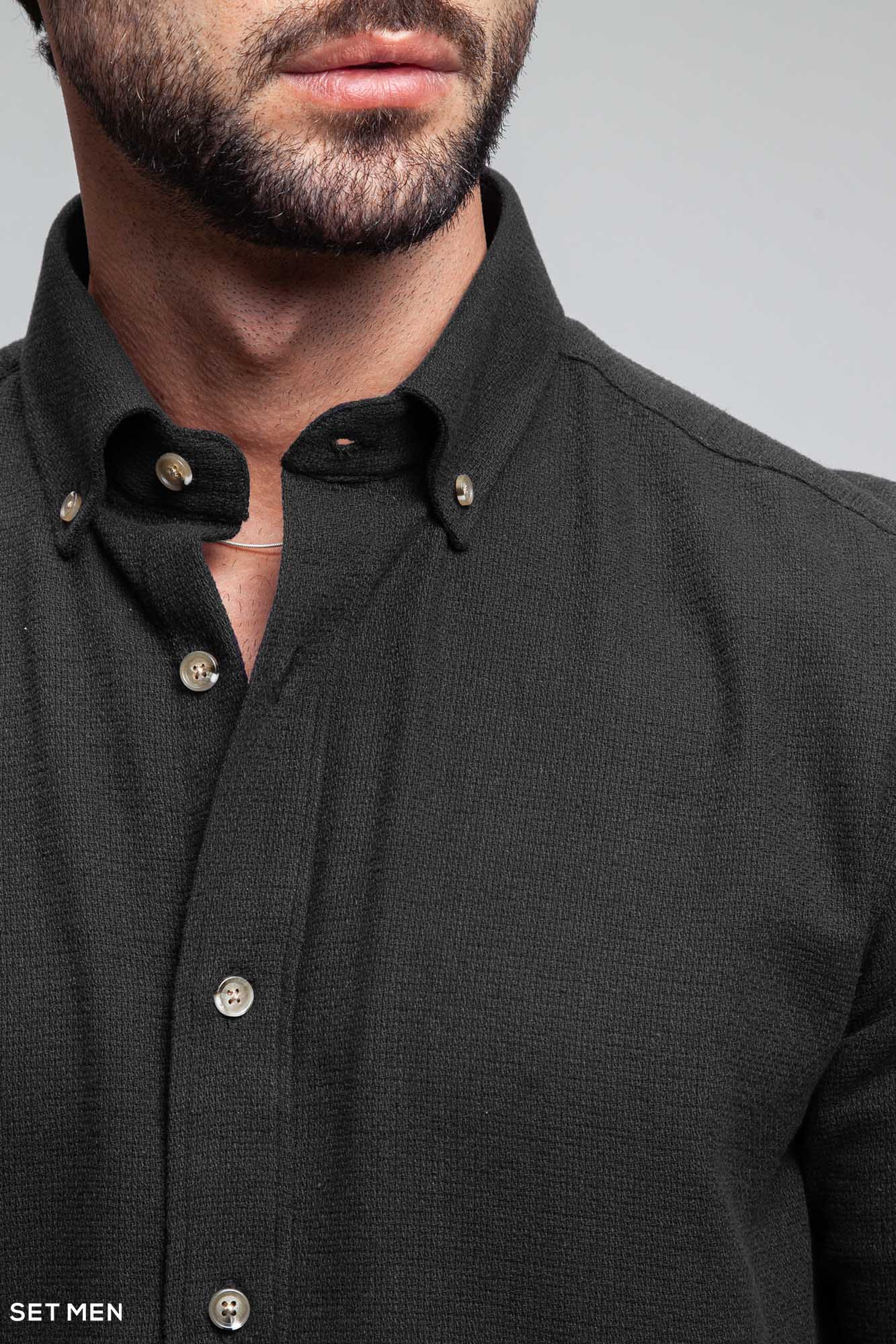 پیراهن مردانه آستین بلند کنفی