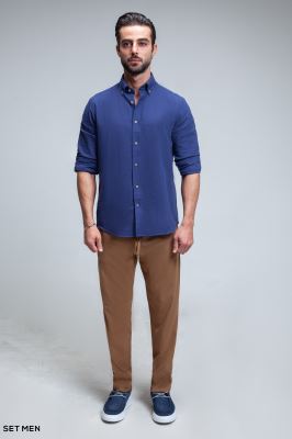 پیراهن مردانه آستین بلند کنفی