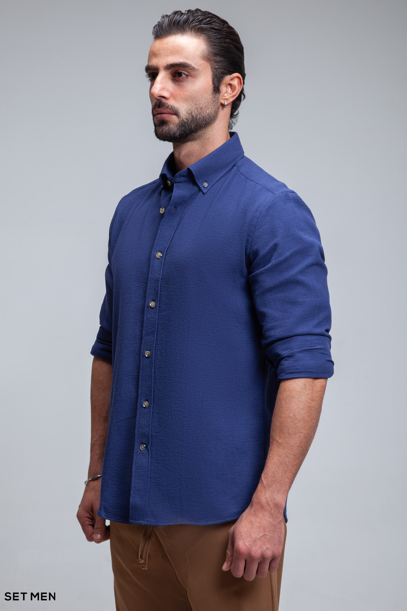 پیراهن مردانه آستین بلند کنفی