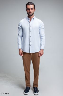 پیراهن مردانه آستین بلند کنفی