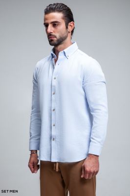 پیراهن مردانه آستین بلند کنفی