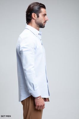 پیراهن مردانه آستین بلند کنفی