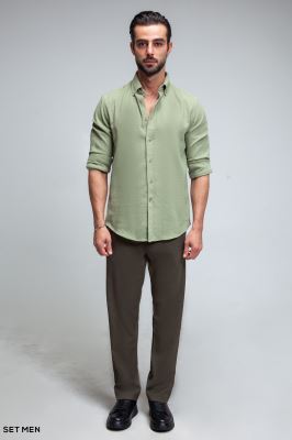 پیراهن مردانه آستین بلند کنفی