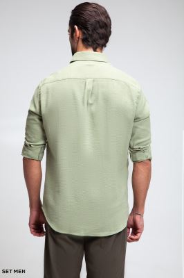 پیراهن مردانه آستین بلند کنفی