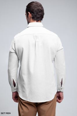 پیراهن مردانه آستین بلند کنفی