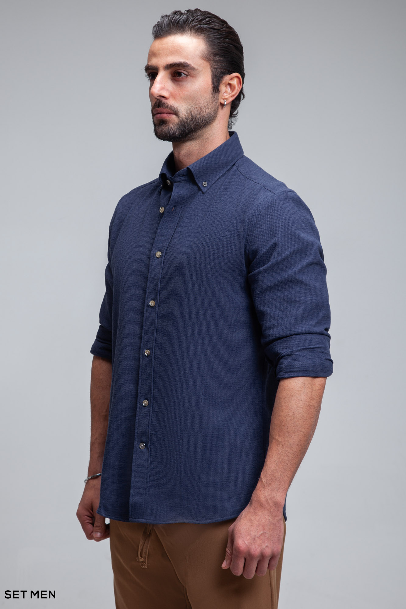 پیراهن مردانه آستین بلند کنفی