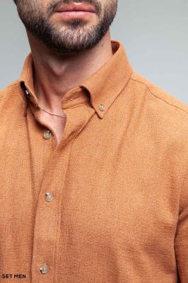 پیراهن مردانه آستین بلند کنفی