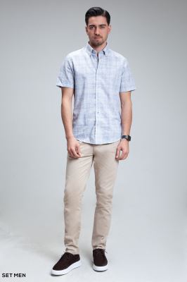 پیراهن مردانه آستین کوتاه لینن