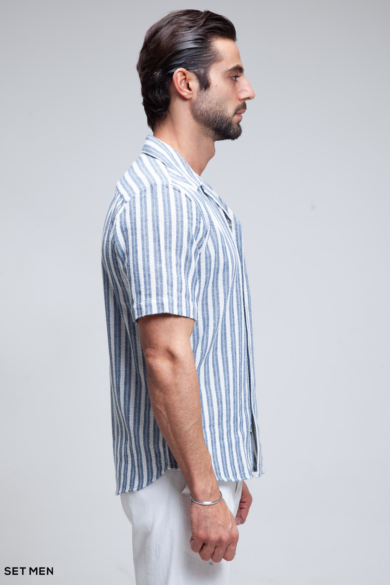 پیراهن مردانه کنفی آستین کوتاه