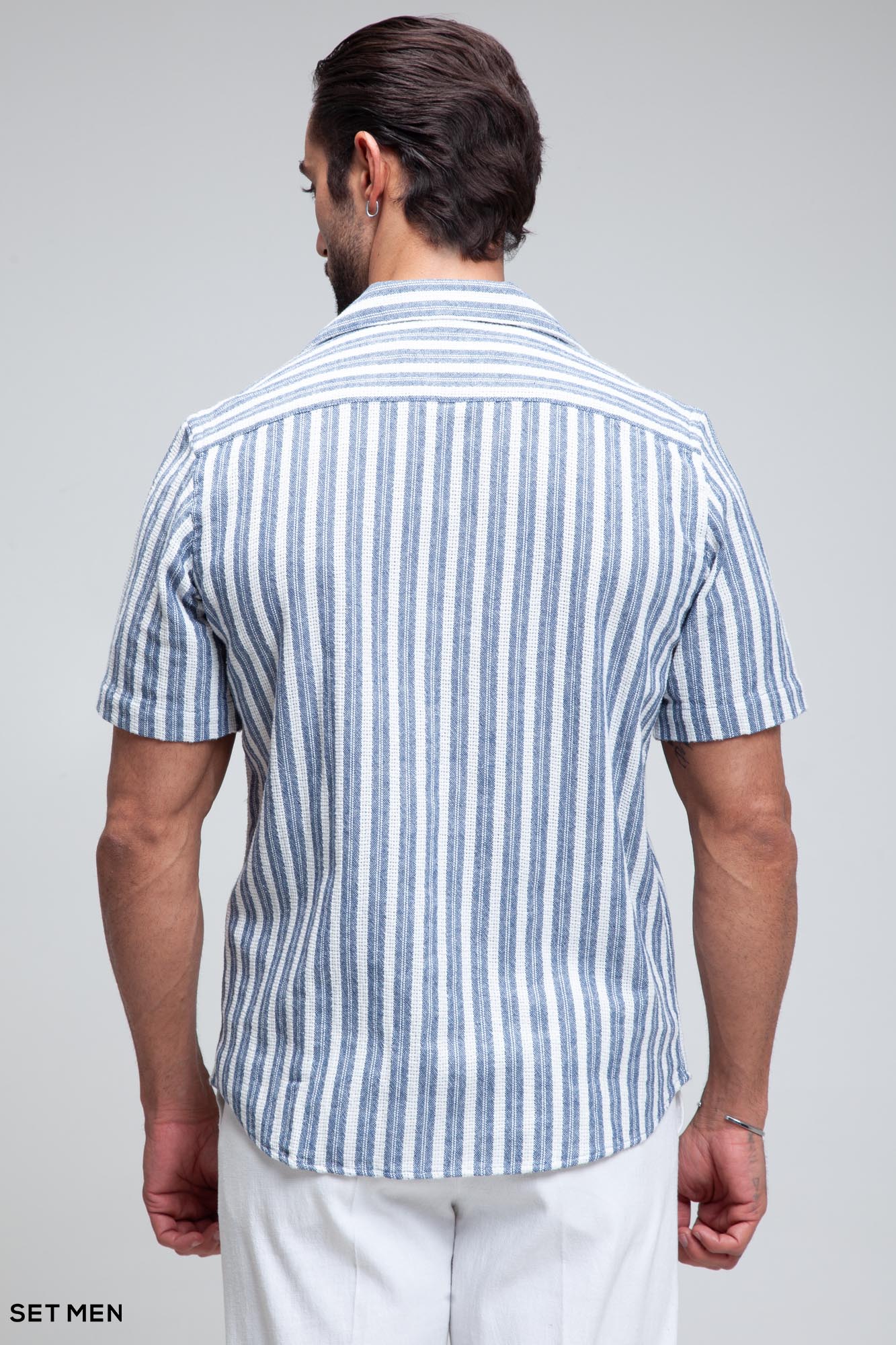 پیراهن مردانه کنفی آستین کوتاه