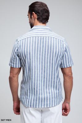 پیراهن مردانه کنفی آستین کوتاه