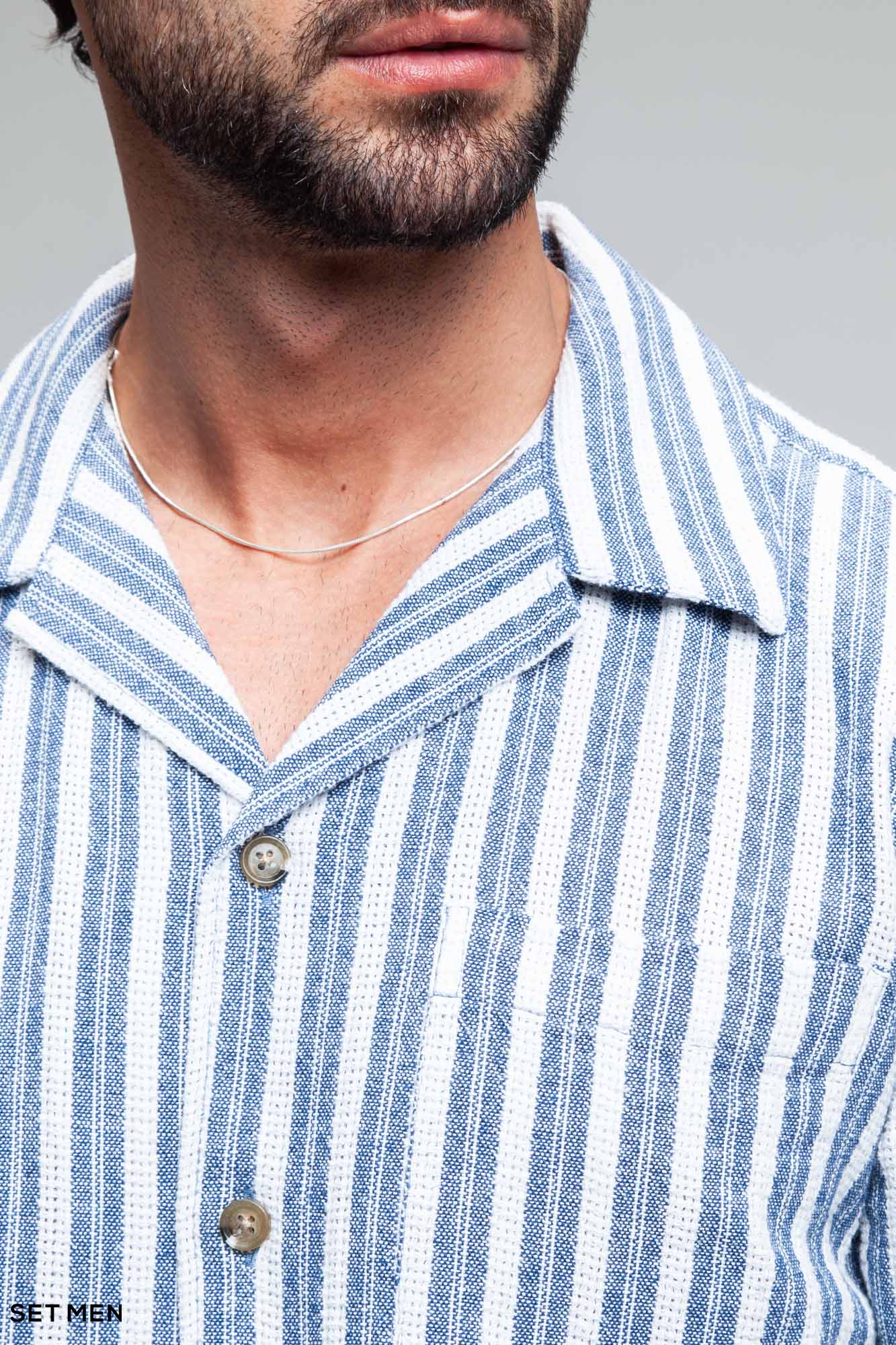 پیراهن مردانه کنفی آستین کوتاه