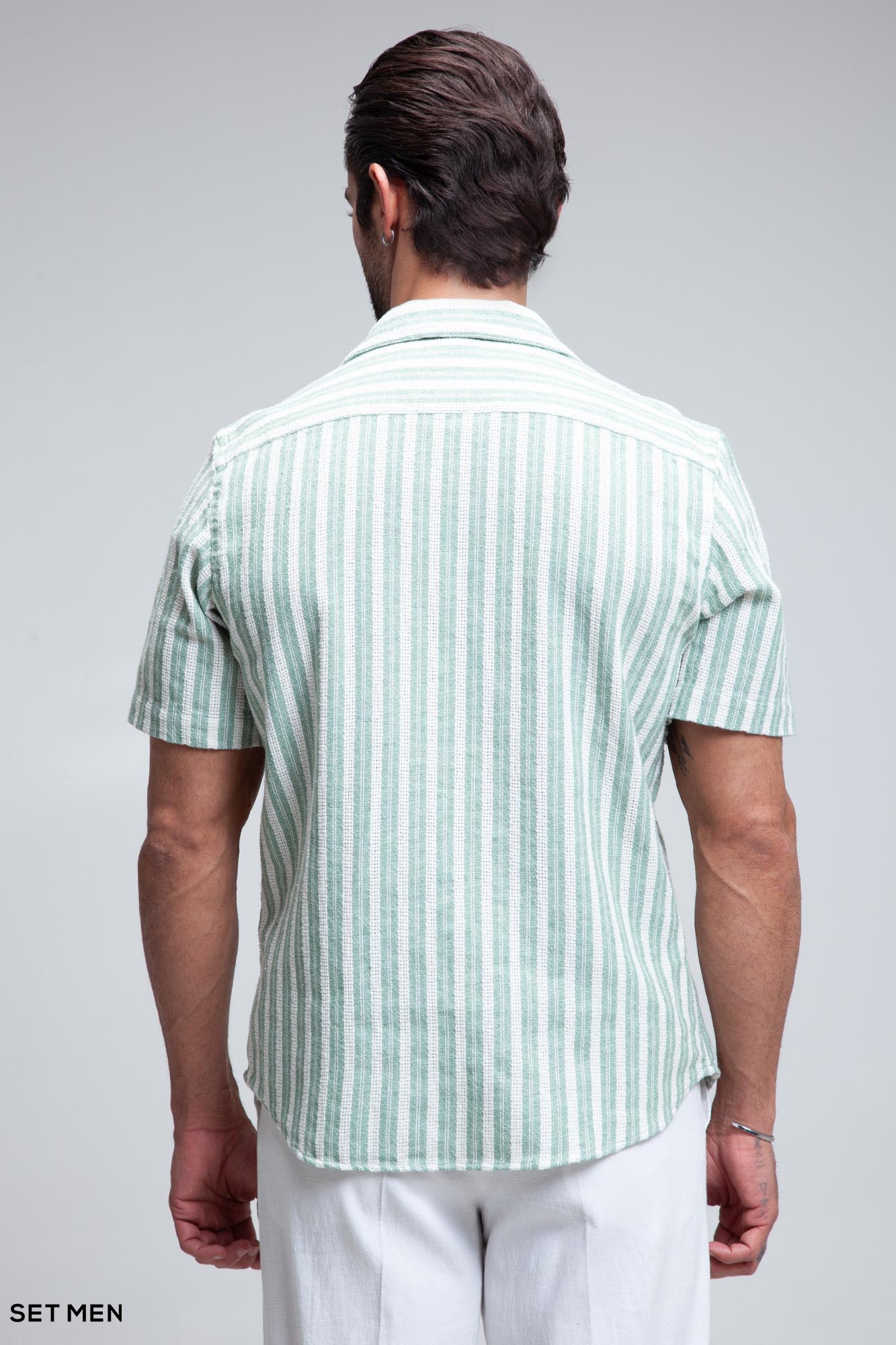 پیراهن مردانه کنفی آستین کوتاه