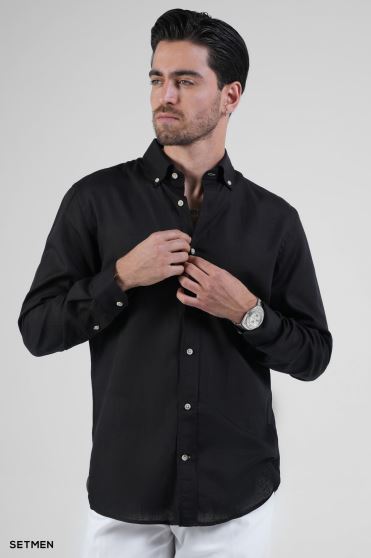 پیراهن مردانه آستین بلند لینن