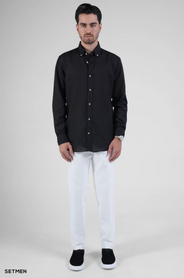 پیراهن مردانه آستین بلند لینن