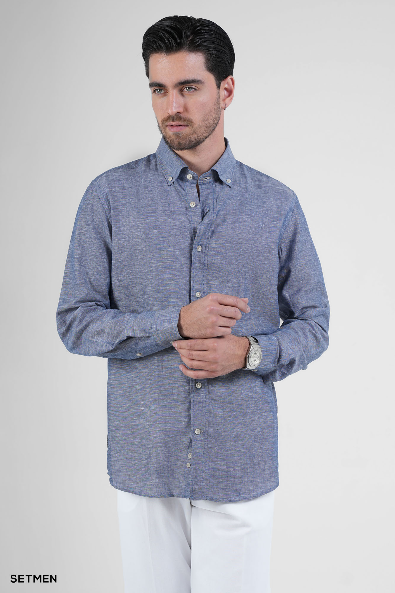 پیراهن مردانه آستین بلند لینن