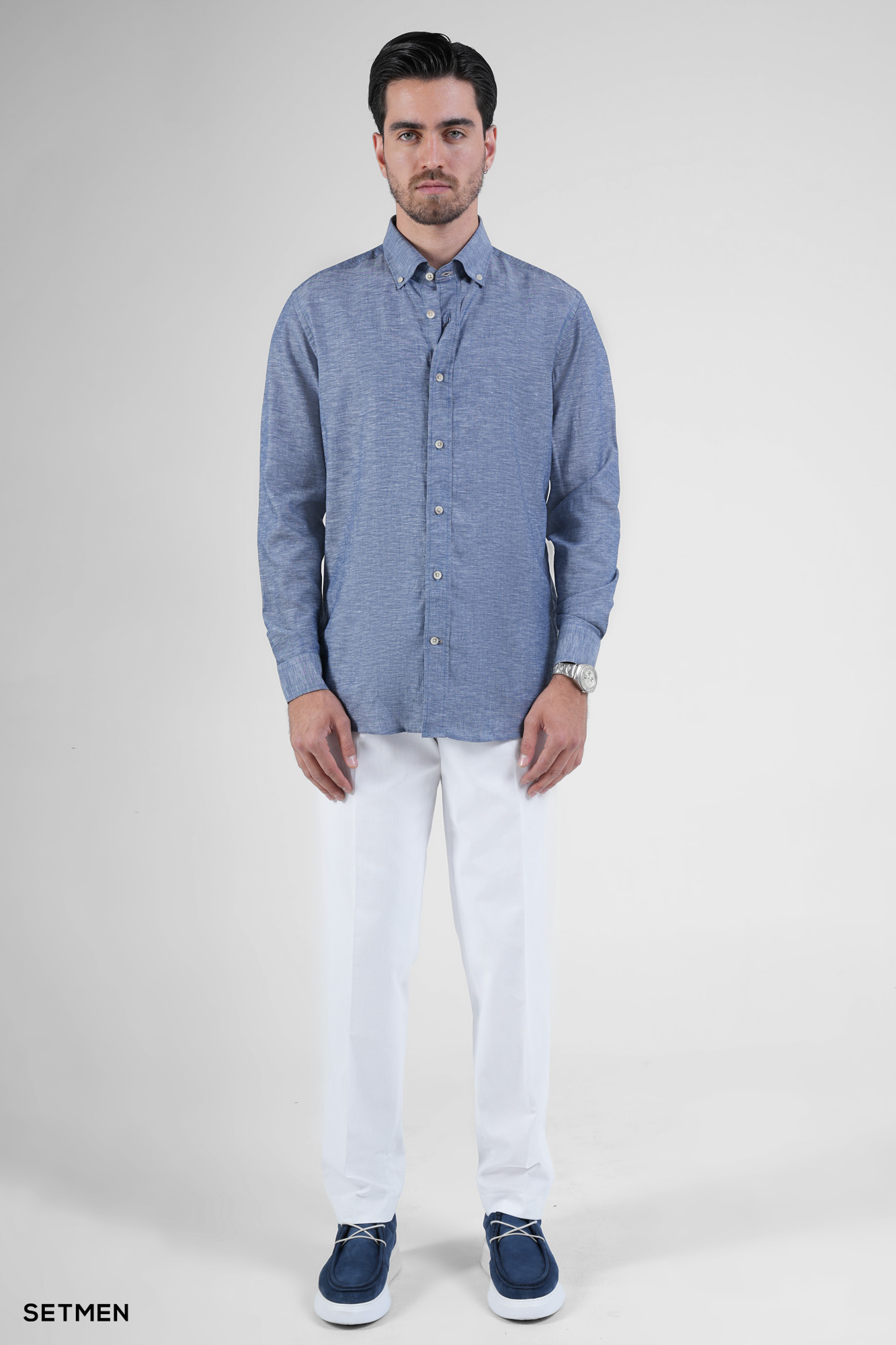 پیراهن مردانه آستین بلند لینن