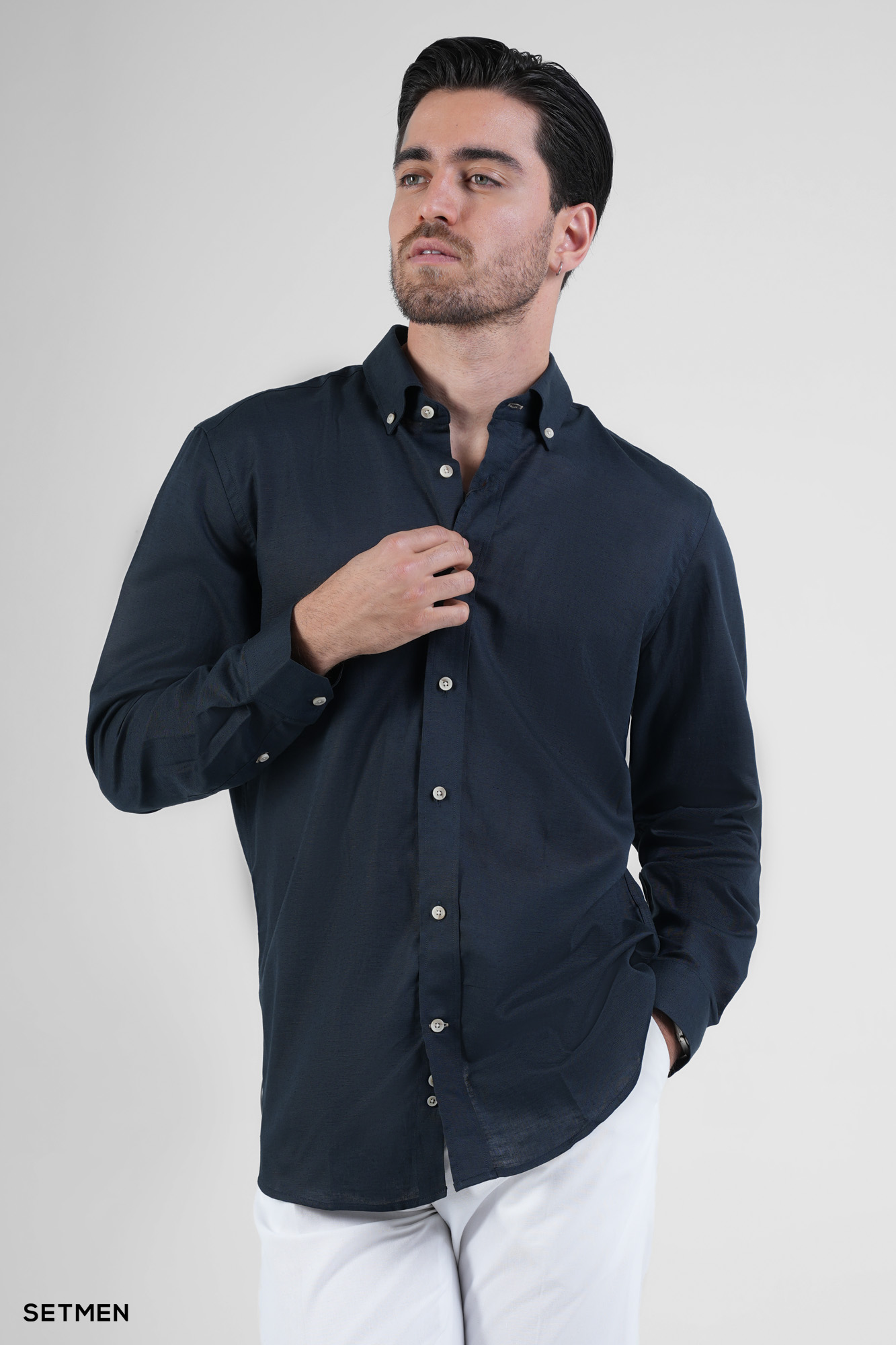 پیراهن مردانه آستین بلند لینن