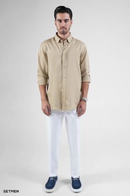 پیراهن مردانه آستین بلند لینن