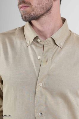 پیراهن مردانه آستین بلند لینن