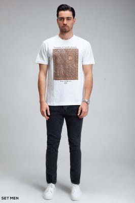 تیشرت یقه گرد چاپی