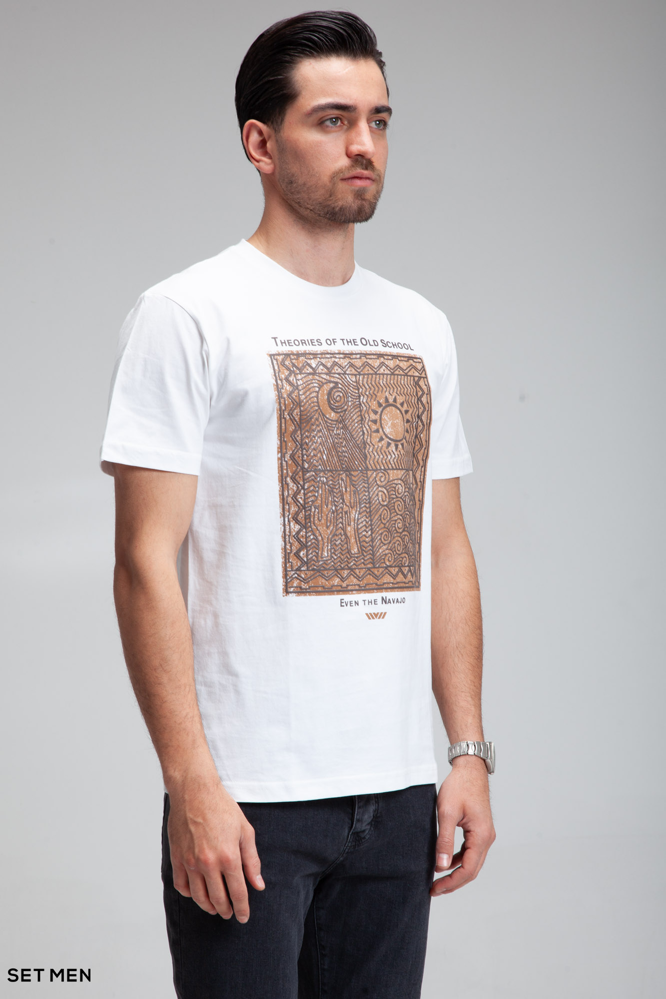 تیشرت یقه گرد چاپی