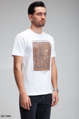 تیشرت یقه گرد چاپی