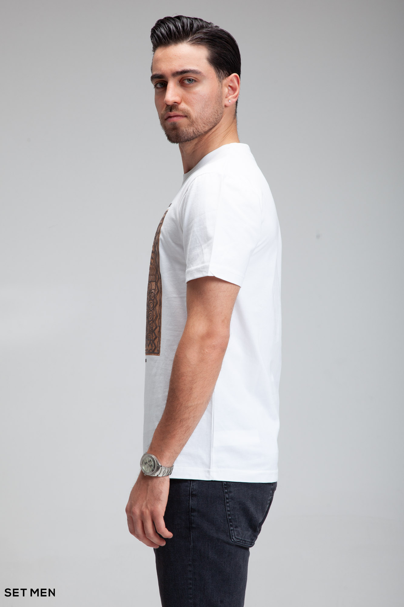 تیشرت یقه گرد چاپی