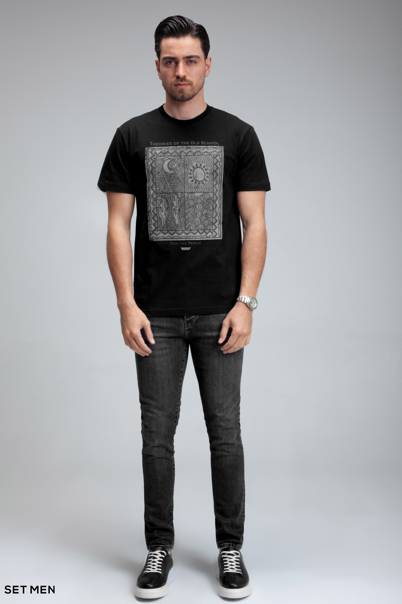 تیشرت یقه گرد چاپی