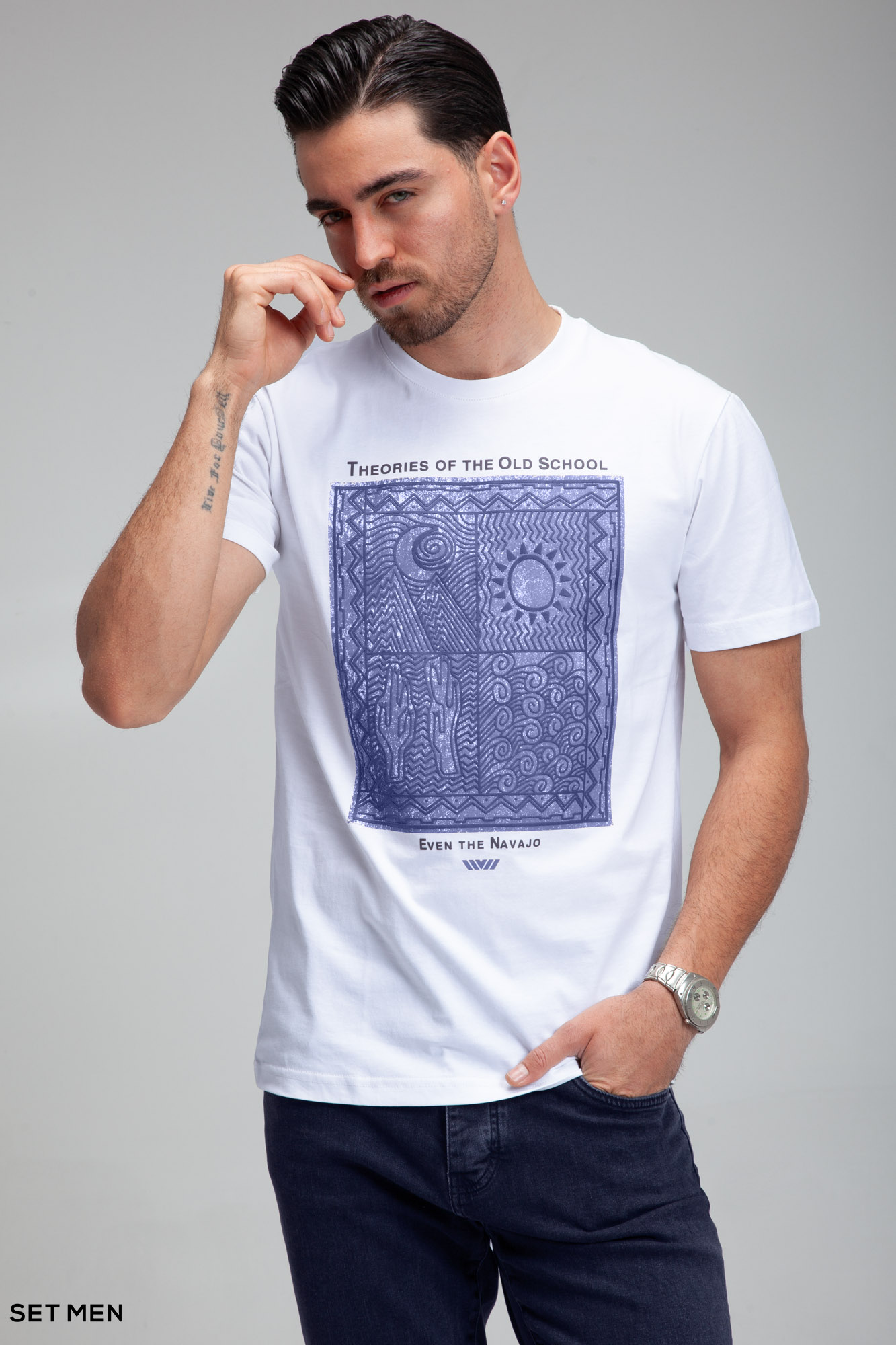 تیشرت یقه گرد چاپی