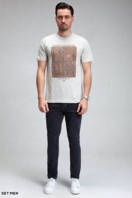 تیشرت یقه گرد چاپی