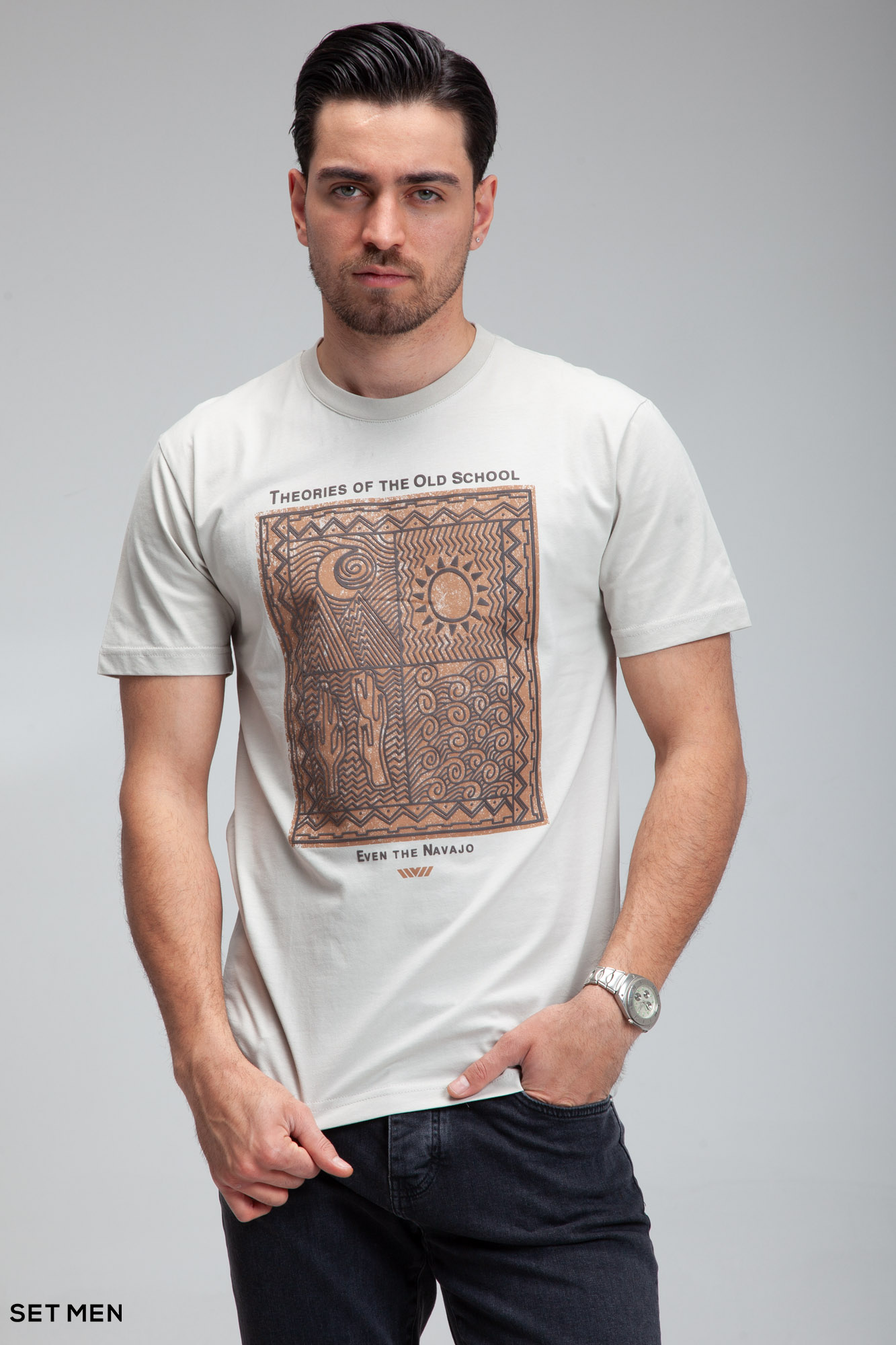 تیشرت یقه گرد چاپی