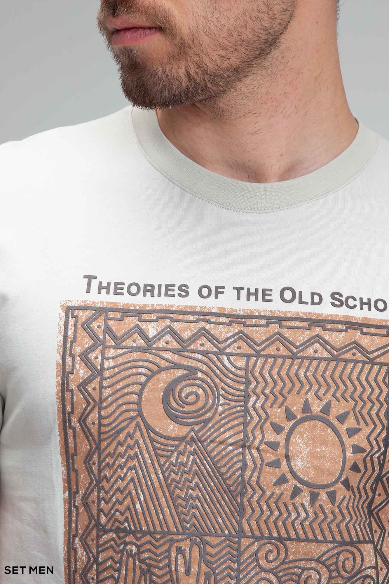 تیشرت یقه گرد چاپی