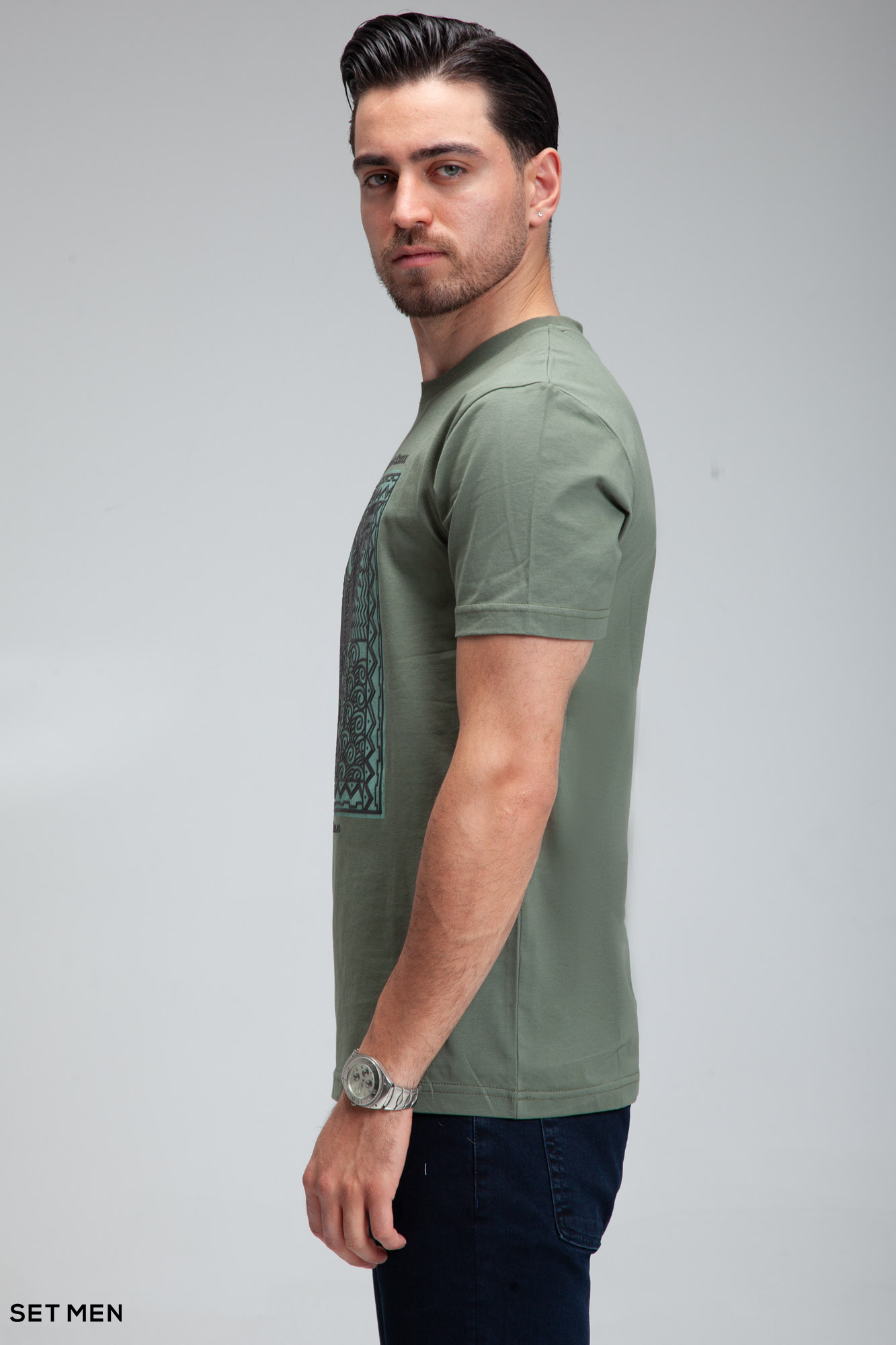 تیشرت یقه گرد چاپی