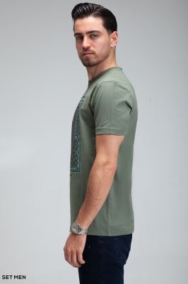 تیشرت یقه گرد چاپی