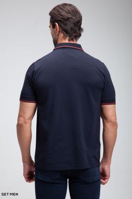 تیشرت یقه دار نیم زیپ