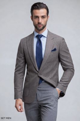 کت تک مردانه یقه بلیزر تک دکمه پیردوپل