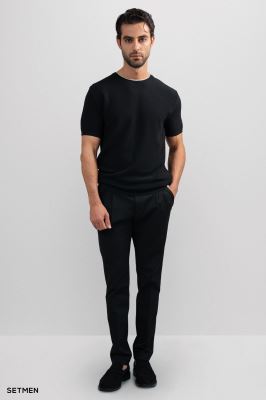 تیشرت بافت یقه گرد