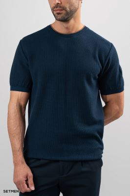 تیشرت بافت یقه گرد