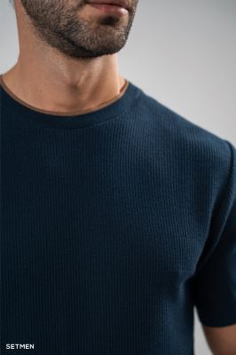 تیشرت بافت یقه گرد