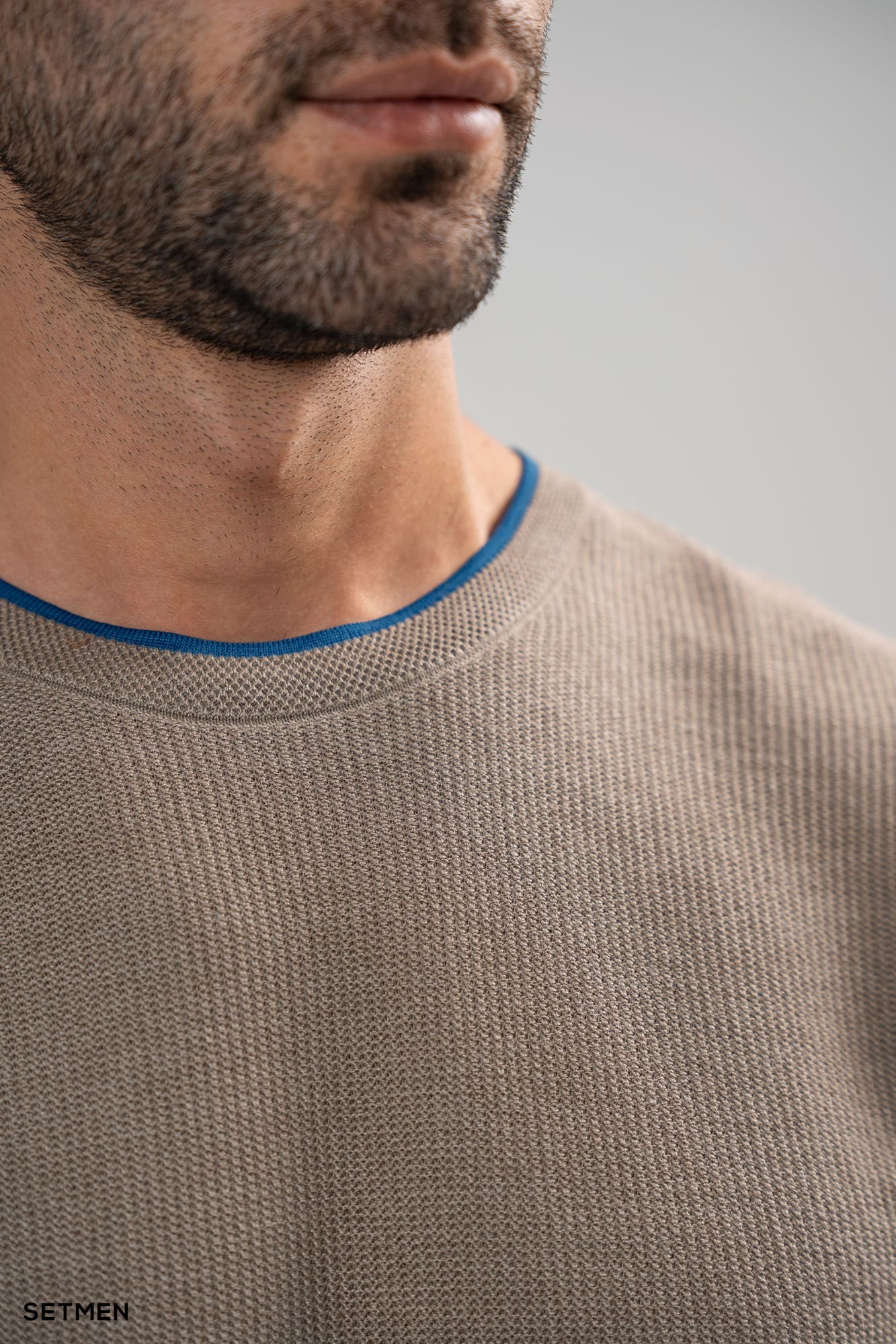 تیشرت بافت یقه گرد